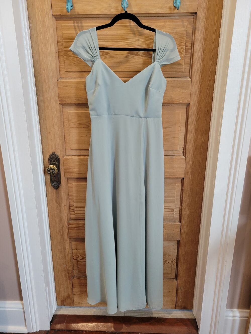 Birdy Grey Sage Green Bridesmaid Maxi Dress Medium Sweetheart Neck